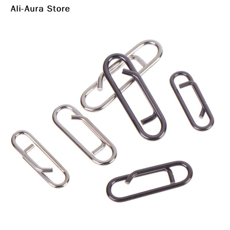 Fishing Lure Accessories - 50 Stück Edelstahl-Angelköder-Verbinder, Angelwirbel mit Verriegelung,