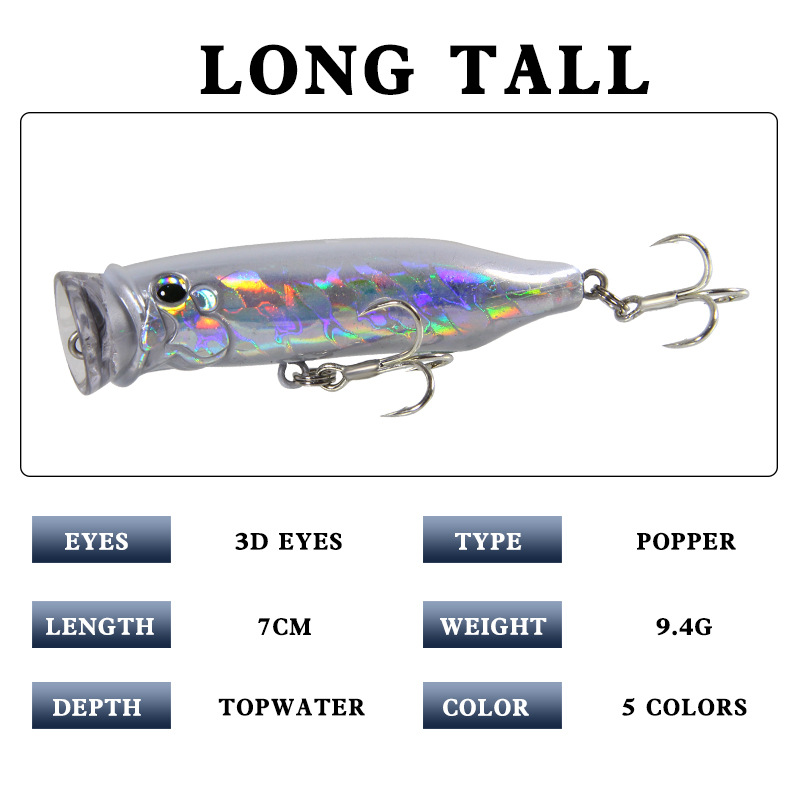5 Stück Topwater Popper Angelk – Fishing Lure Popper Bewertung und Preis